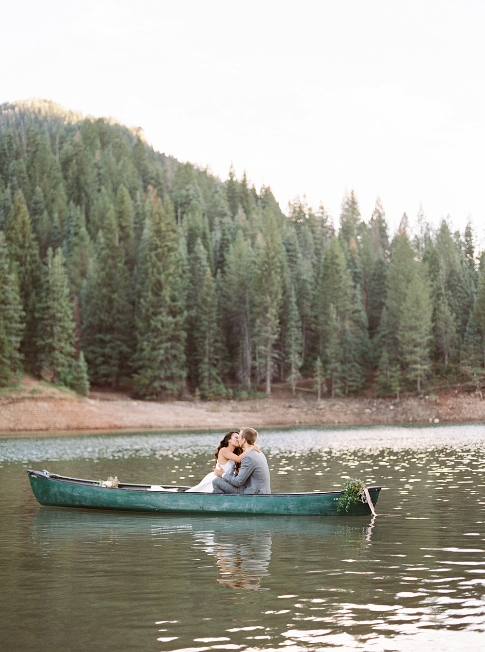 Tibble Fork Reservoir Canoe Engagement Session | Utah SLC Vail Colorado Wedding Photographer | Callie Manion Photography | www.calliemanionphotography.com