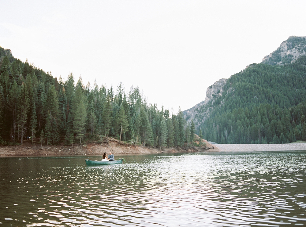 Tibble Fork Reservoir Canoe Engagement Session | Utah SLC Vail Colorado Wedding Photographer | Callie Manion Photography | www.calliemanionphotography.com