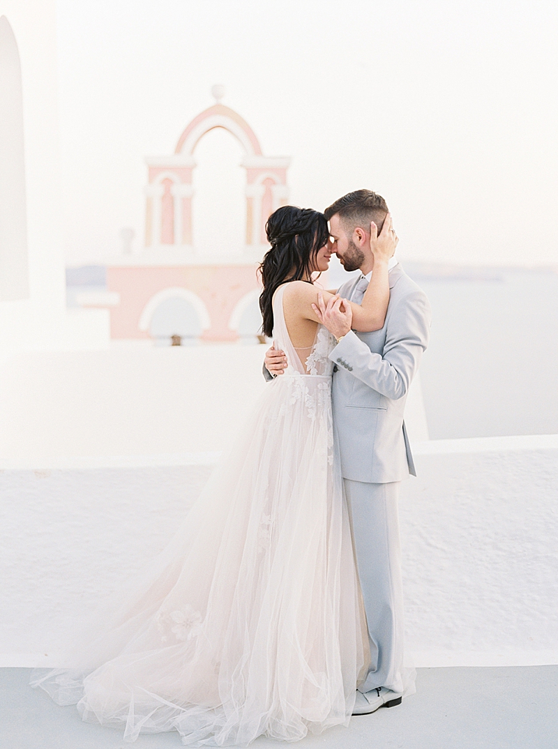 Oia Santorini Greece Destination Wedding Island Elopement, Film Photography