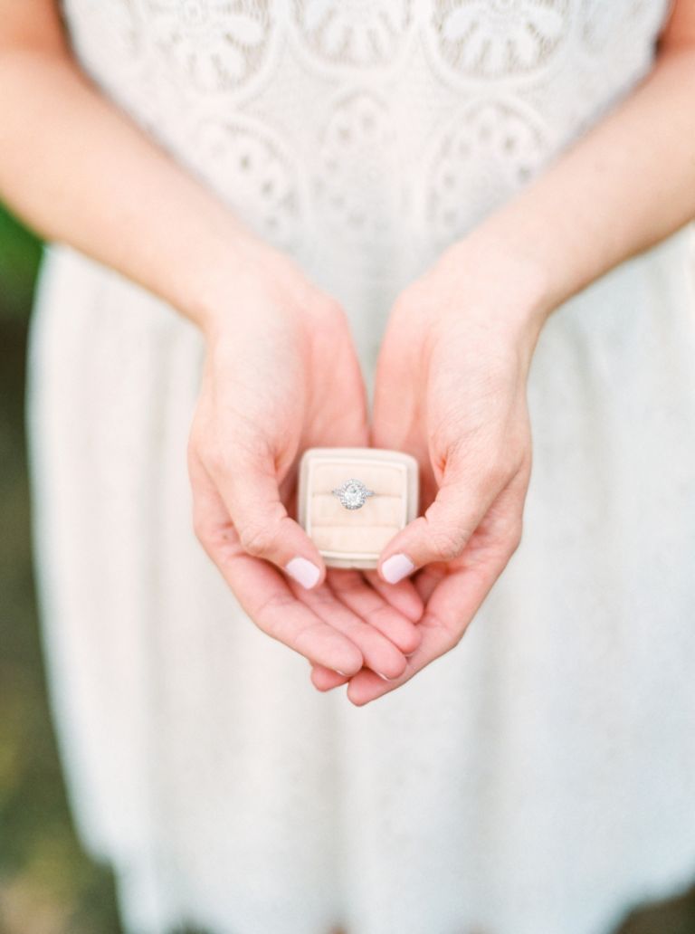 Engagement Ring, Show the Ring, Fine Art Film Wedding Photographer, Destination Wedding Photographer, Ring Box