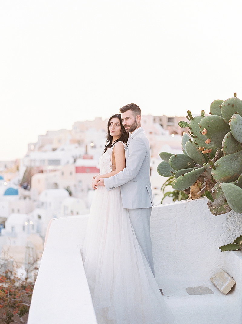 Oia Santorini Greece Destination Wedding Island Elopement, Film Photography