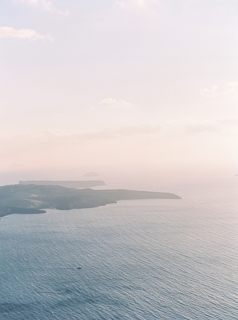 Oia Santorini Greece Destination Wedding Island Elopement, Film Travel Photography, ocean view