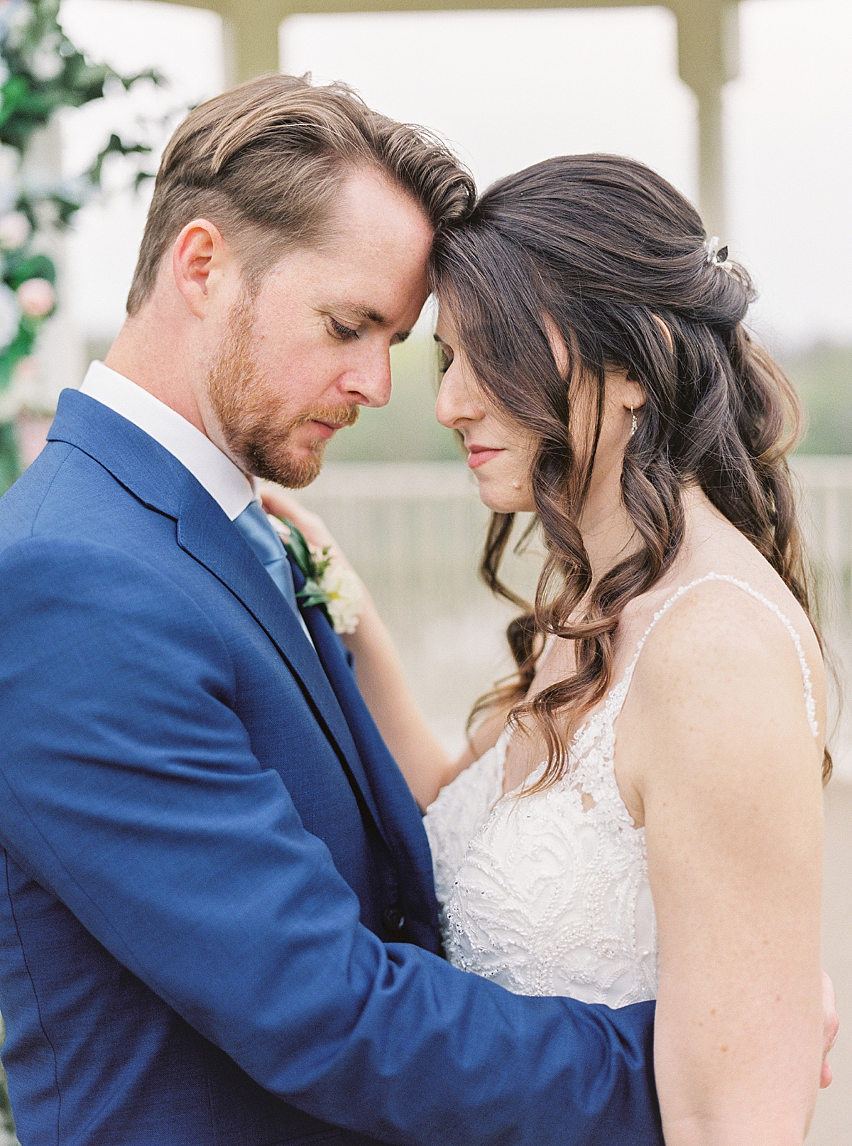 Bride and groom romantic portrait, Virginia wedding photography