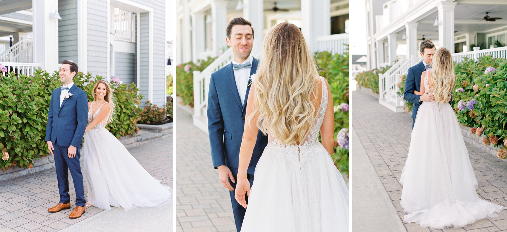 Bride Groom Summer Wedding First Look